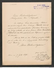 k.k. naturhistorisches Hofmuseum, Intendanzakten 1885-1896 (Hauer), Aktenzahl Z.420/1890, Seite 1